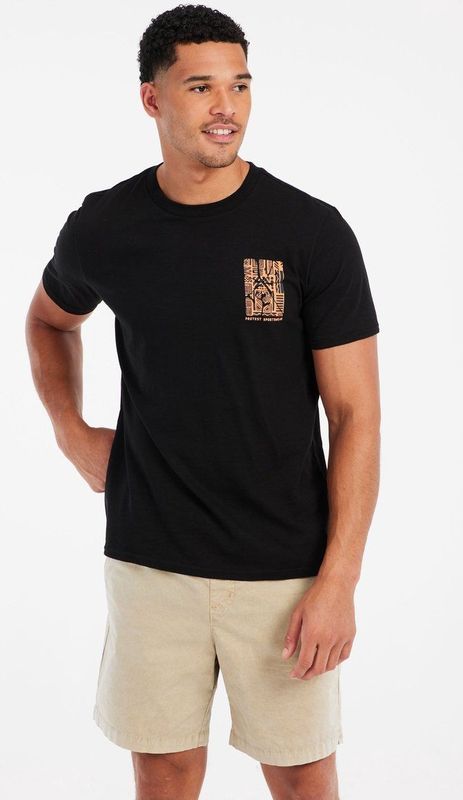 Protest - Prtvictor - T-Shirt - True Black - 100% Katoen - Normale Pasvorm