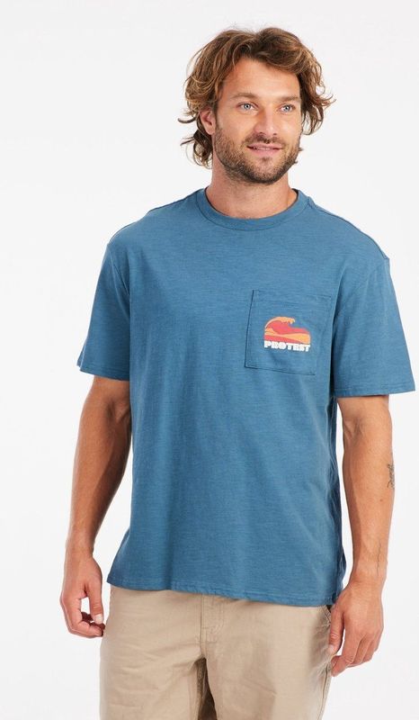 Protest - Prtjake - T-shirt - Raku Blue - 100% Katoen - Ademend