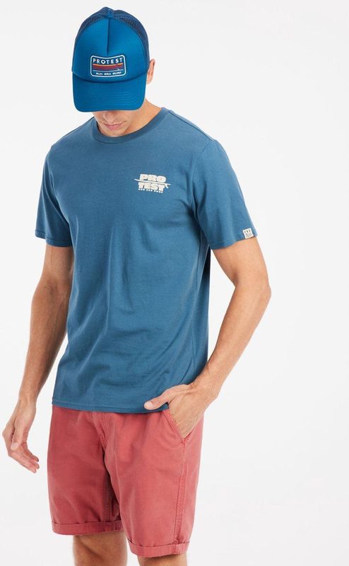 Protest - Prtbaio - T-shirt - Raku Blue - 100% Katoen - Normale Pasvorm