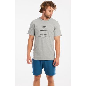 Protest - Prtandros - T-Shirt - Donkergrijs Melee - 100% Katoen - Normale Pasvorm