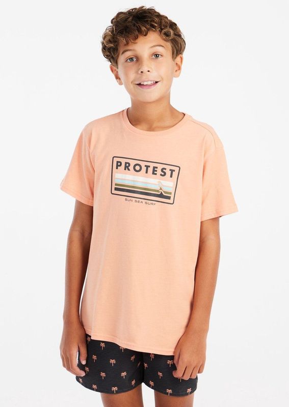 Protest - PRTMarius JR - T-shirt - Cadmium Orange - Korte Mouwen - Ronde Hals