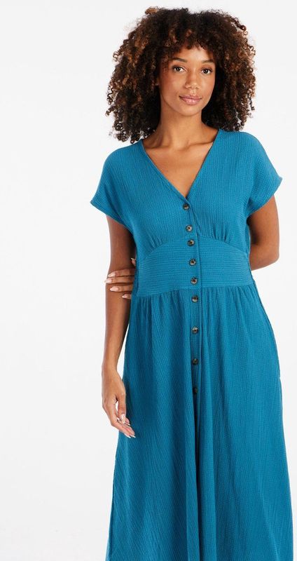 Protest - Zomerjurk - Blauw - Middellange Lengte - V-hals