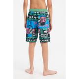 PRTRonald JR - Strandshort - Blauw - Waterafstotend - Knielengte