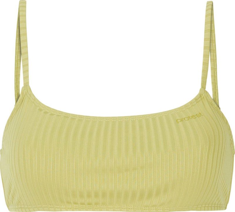 Protest - PRTKayla - T-shirt - Sour Green - Dames - Korte Mouwen - V-hals - Knoopsluiting