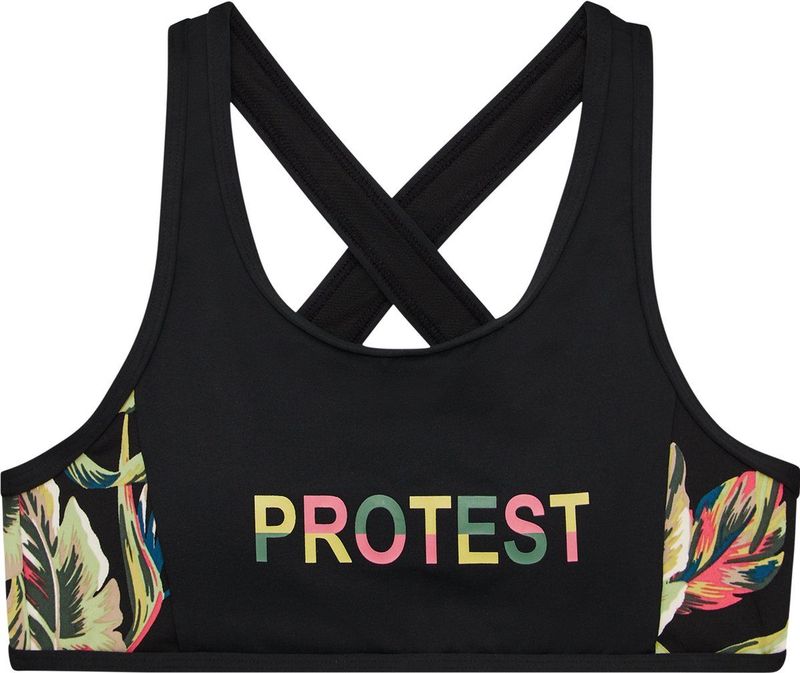 Protest - Prtfavour - Bikini - True Black - 88% Gerecycled Polyester, 12% Elastaan, Cross Back, Sneldrogend