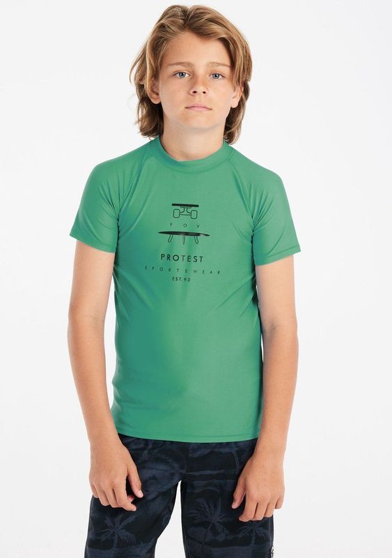 Protest - PRTEric - Rashguard - Turkoois - Korte Mouwen - Lycra