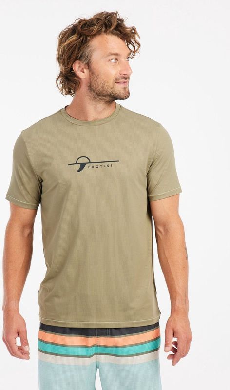 Protest - PRTCATER - Korte Mouw Rash Guard - Blauw - PFC-vrij