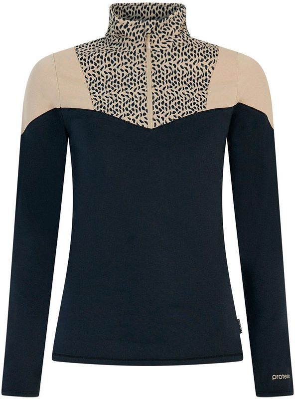 Protest - PRTJelisa - Skipully Dames - True Black - Lange Mouwen - 1/4 Rits