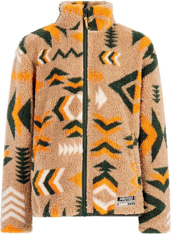 Protest - PRTMalton - Fleece Vest - Kale Green - Lange Mouwen - High-pile Fleece