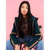 Protest - PRTJaggy - Fleece Vest - Rainstorm Blue - Teddy - Capuchon