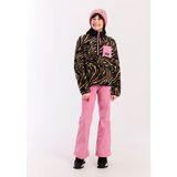 Protest - PRTDenica JR - Teddy Fleece Trui - Camel/Zwart - 1/4 Zip