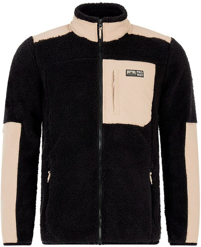 Protest - PRTBleaker - Fleece Vest - True Black - Outdoor - High-pile fleece