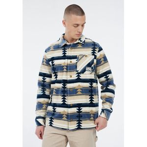 Protest Prtmitchel - Shacket Heren - Outdoor - Overshirt - High-pile teddy fleece – Twilight Navy