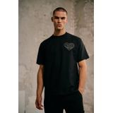 Croyez Stitched Heart T-Shirt - Black XXS