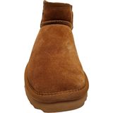 Warmbat Durack Wom Suede Boot Zip Cogn Dames Pantoffels - Cognac