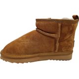 Warmbat Durack Wom Suede Boot Zip Cogn Dames Pantoffels - Cognac