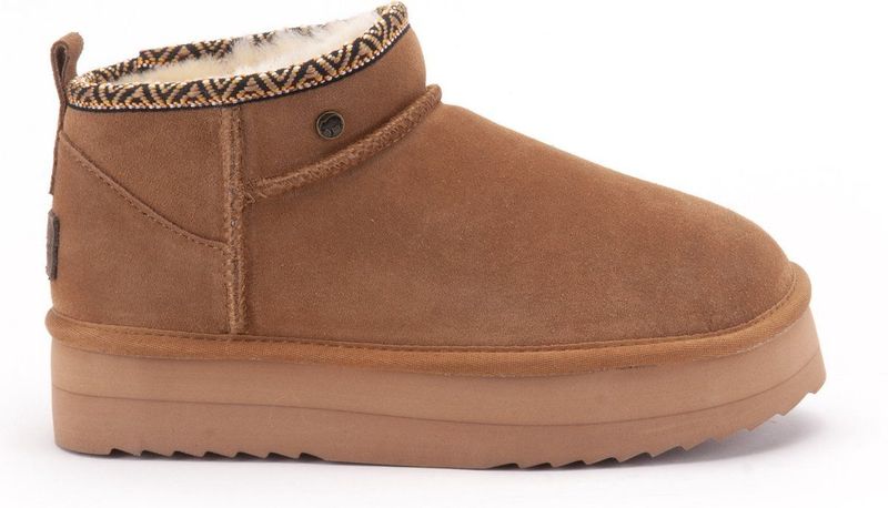 Warmbat - Durack - Enkellaarsjes - Cognac - Leer