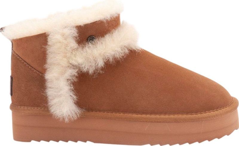 Warmbat - WLY3761/25 Wallaby - Enkellaarsjes - Bruin - Plateau Wool