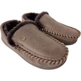 Warmbat - Grizzly - Pantoffel - Donkerbruin - Leer