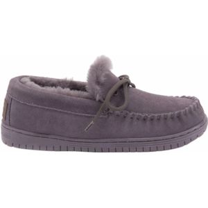 Warmbat - Koala - Pantoffels - Pruim - Suède - Merinowol Voering