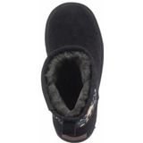Warmbat - Wallaby - Laarzen - Zwart - Suède, Merinowol Voering, EVA met Rubber Loopzool