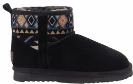 Warmbat - Wallaby - Laarzen - Zwart - Suède, Merinowol Voering, EVA met Rubber Loopzool