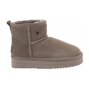 Boots Warmbat Wallaby Suede Plateau Damen Beige-Schuhgröße 41