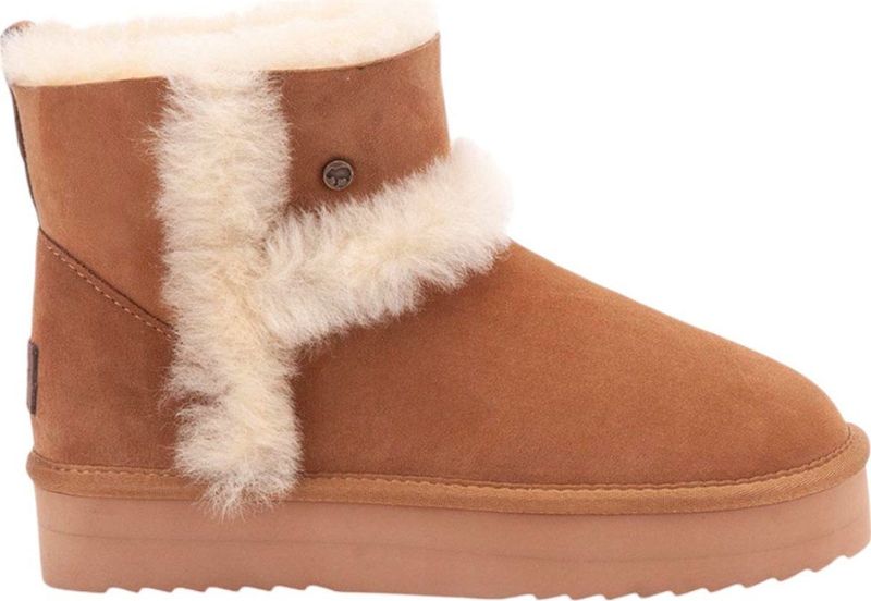 Warmbat - WLY3761/25 Wallaby - Enkellaarsjes - Bruin - Plateau Wool