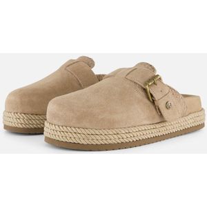 Warmbat - Warrego - Slippers - Beige - Suede, Microfiber, EVA, Voorgevormd Voetbed