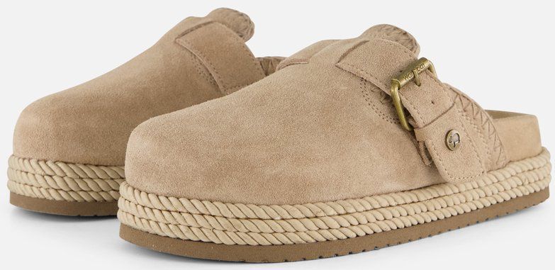 Warmbat - Warrego - Slippers - Beige - Suede, Microfiber, EVA, Voorgevormd Voetbed