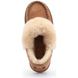 Warmbat - Wiluna - Pantoffel - Cognac - Suède - 100% Merinowol