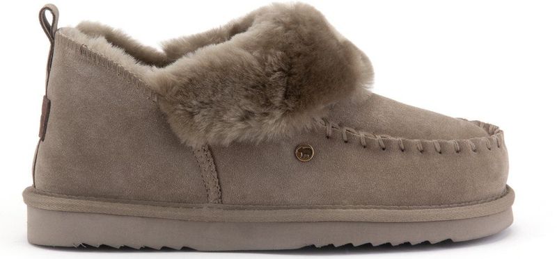 Warmbat - Wiluna - Pantoffel - Moss - Suède - 100% Merinowol Voering