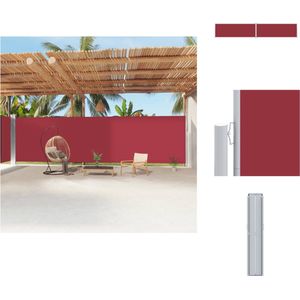 vidaXL Scherm - Schermen - Windscherm - Zonnescherm - Windscherm uittrekbaar 220x1200 cm rood