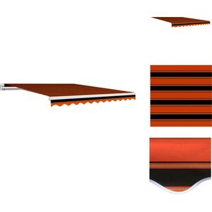 vidaXL Zonneschermdoek Oranje/Bruin - 280 x 245 cm - Polyester - UV-bestendig - Waterafstotend - Vensterzonwering