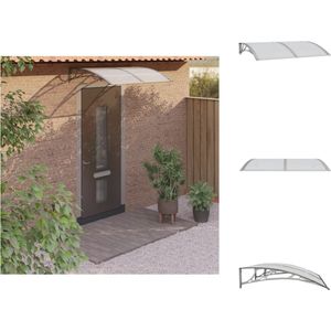 Vidaxl - Türvordach Grau 150x100 cm Polycarbonat - Türvordach - Markise - Sonnenschutz - Carport - Überdachung