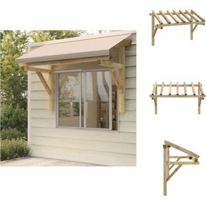 vidaXL Luifel - Luifels - Deur Luifel - Deur Luifels - Deurluifel 200x100x100 cm massief grenenhout