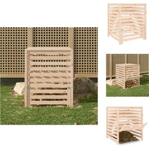 vidaXL Compostbak - Compostbakken - Composter - Tuincompostbak - Compostbak 82,5x82,5x99,5 cm massief grenenhout