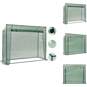 vidaXL Serre Hoogwaardige Groen 200x80x173cm - UV-beschermd Ripstop - Sterk Stalen Frame - Gemakkelijke Toegang en Luchtcirculatie - Opzetten zonder gereedschap - Ventilatieraam - Kas