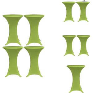 vidaXL Tafelkleed - Tafelkleden - Statafelkleed - Statafelkleden - Tafelhoes stretch 4 st 70 cm groen