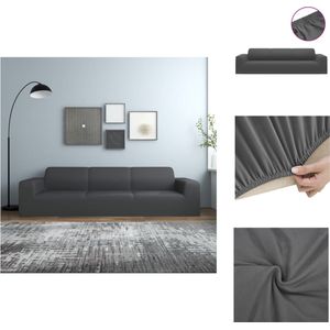 vidaXL Bankhoes - Beschermende meubelhoes - Universele pasvorm - 235-300 cm - Rekbaar polyester jersey - Antraciet - 100% polyester jersey - 160 g/m² - Tuinmeubelhoes