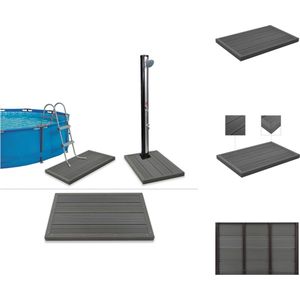 vidaXL HKC Plaat - Multifunctioneel vloerelement - stabilisator zwembadladder en anti-slip deurmat - Grijs - 101 x 63 x 5.5 cm - Zwembadonderhoud