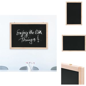 vidaXL Wandbord Schoolbord - 40 x 60 cm - Inclusief Montagemateriaal - Cederhout - Bord