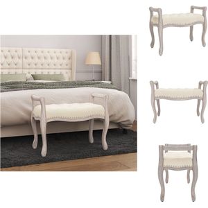 Sitzbank 80x45x60 cm Leinen - Bank - Sitzbank - Leinensofa - Lounge Sofa - Wohnzimmer Dekoration