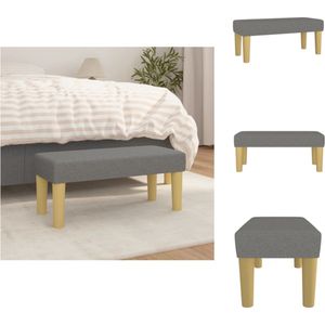 Vidaxl - Sitzbank Dunkelgrau 70x30x30 cm Stoff - Sitzbank - Grau - Sofa - Polstermöbel - Wohnzimmermöbel