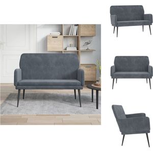 Vidaxl - Sitzbank Dunkelgrau 108x79x79 cm Samt - Samtsofa - Wohnzimmersofa - Couch - Sessel - Grau Sofa