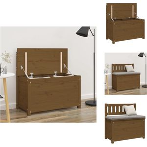 Vidaxl - Sitzbank Honigbraun 80x41x77 cm Massivholz Kiefer - Holzbank - Kiefernholzbank - Sitzbank Mit Stauraum - Wohnzimmersofa - Gartenbank