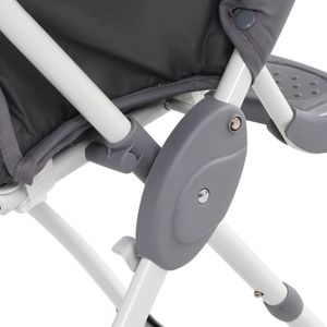 vidaXL Kinderstoel - Inklapbaar - Staal/Kunststof/Stof - 47x74x99 cm - Grijs/Wit - 6-36 maanden - Max - 15 kg - Kinderstoel
