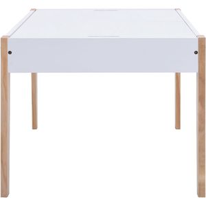 vidaXL Kindertafel- En Stoelenset - Kindertafel- En Stoelenset - Kindertafel - Kindertafels - 3-delige Kindertafel- en stoelenset zwart en wit