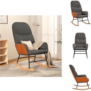 vidaXL Schommelstoel - Schommelstoelen - Fauteuil - Loungestoel - Schommelstoel stof donkergrijs