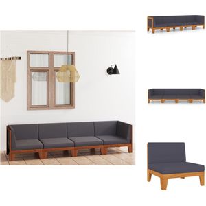 Vidaxl - 4-tlg. Garten-Lounge-Set mit Kissen Akazie Massivholz - Garten Lounge Set - Holz Möbel - Akazienholzmöbel - Outdoor Möbel - Loungemöbel